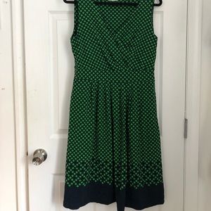wrap style polka dot dress